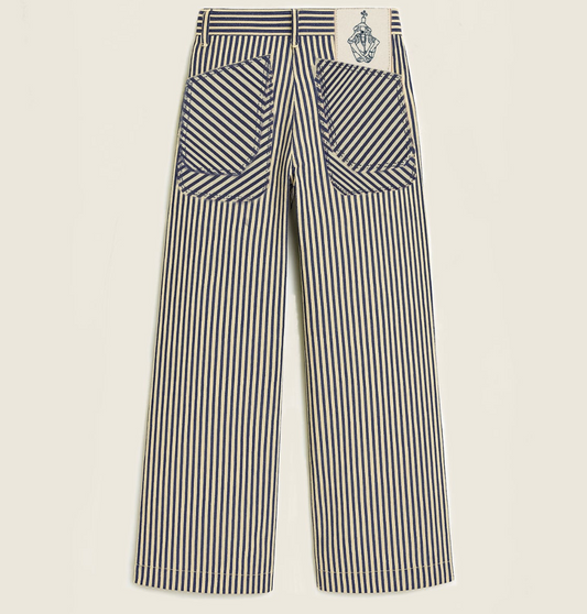 Blue/white striped Pants