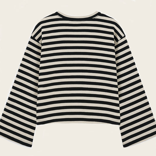 Blue/white striped Longsleeve with red accents
