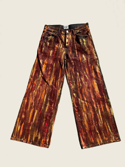 Flamed black Denim