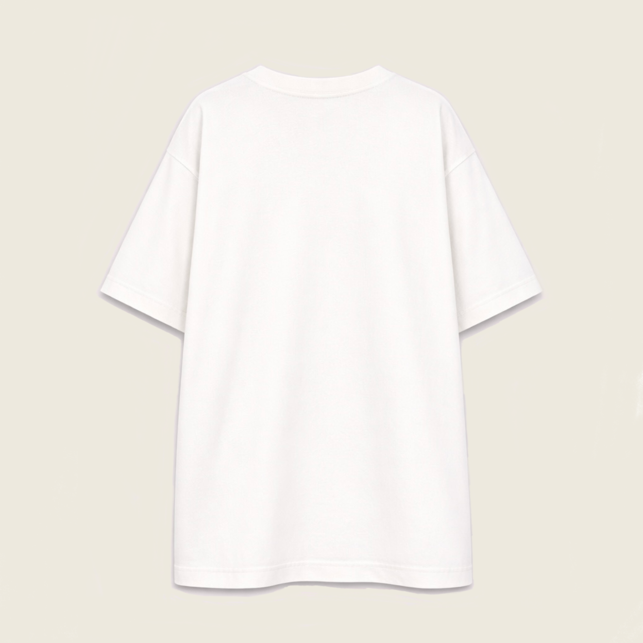 Extra long whit Shirt with black Print (Woman)