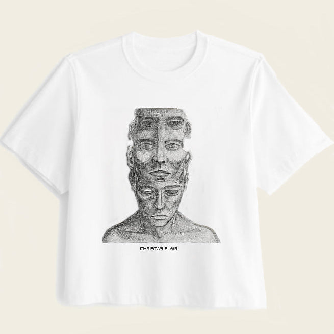 Shirt with screen print in vintage look