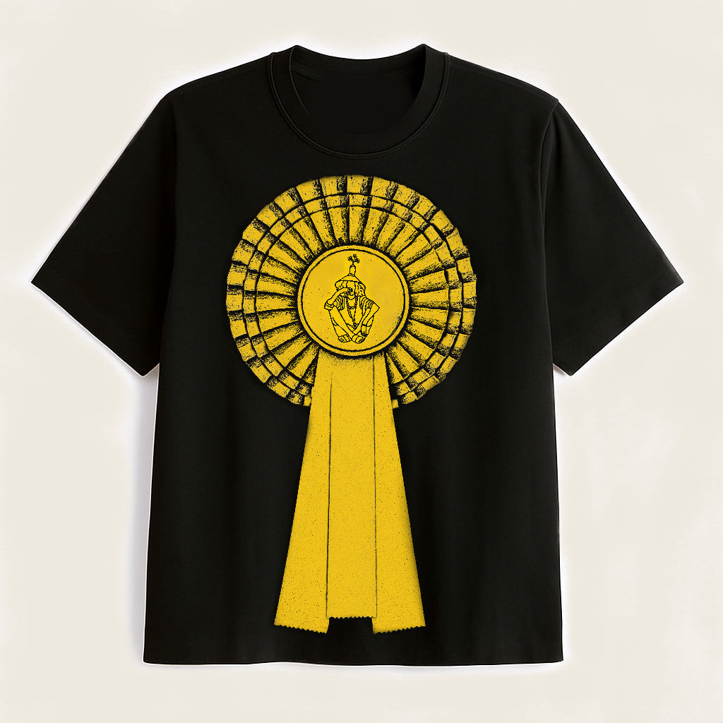 Black Shirt with with yellow Print on the Front/back